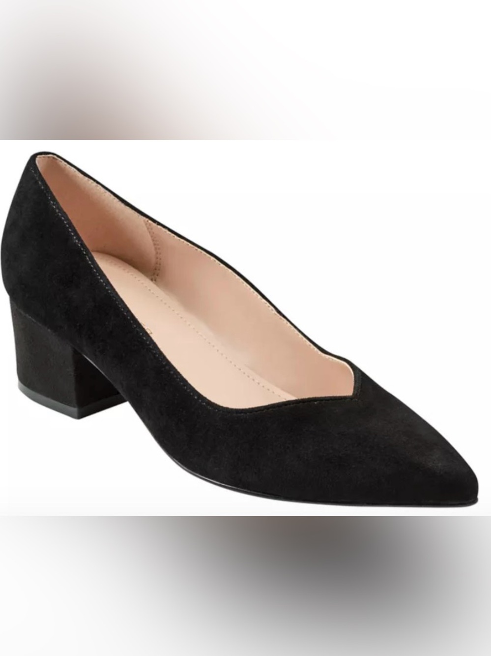 NIB Marc Fisher
Labore Block Heel Pumps Women’s Black Suede Sz 7.5 Wide Width